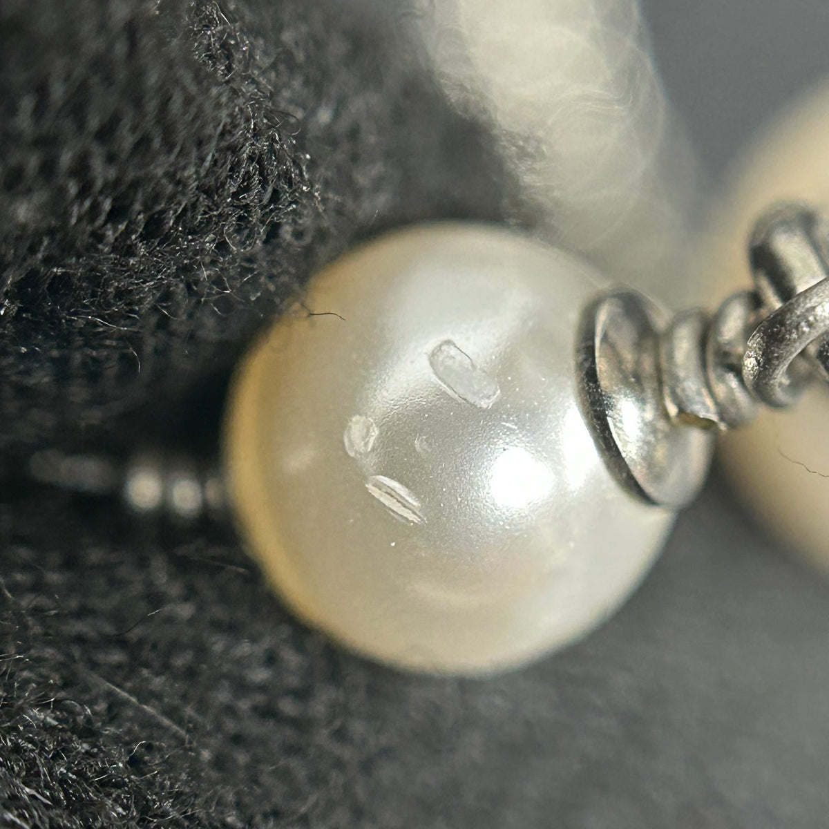 Chanel - Other - Silver-tone metal with faux pearls and crystal accents. - Silver