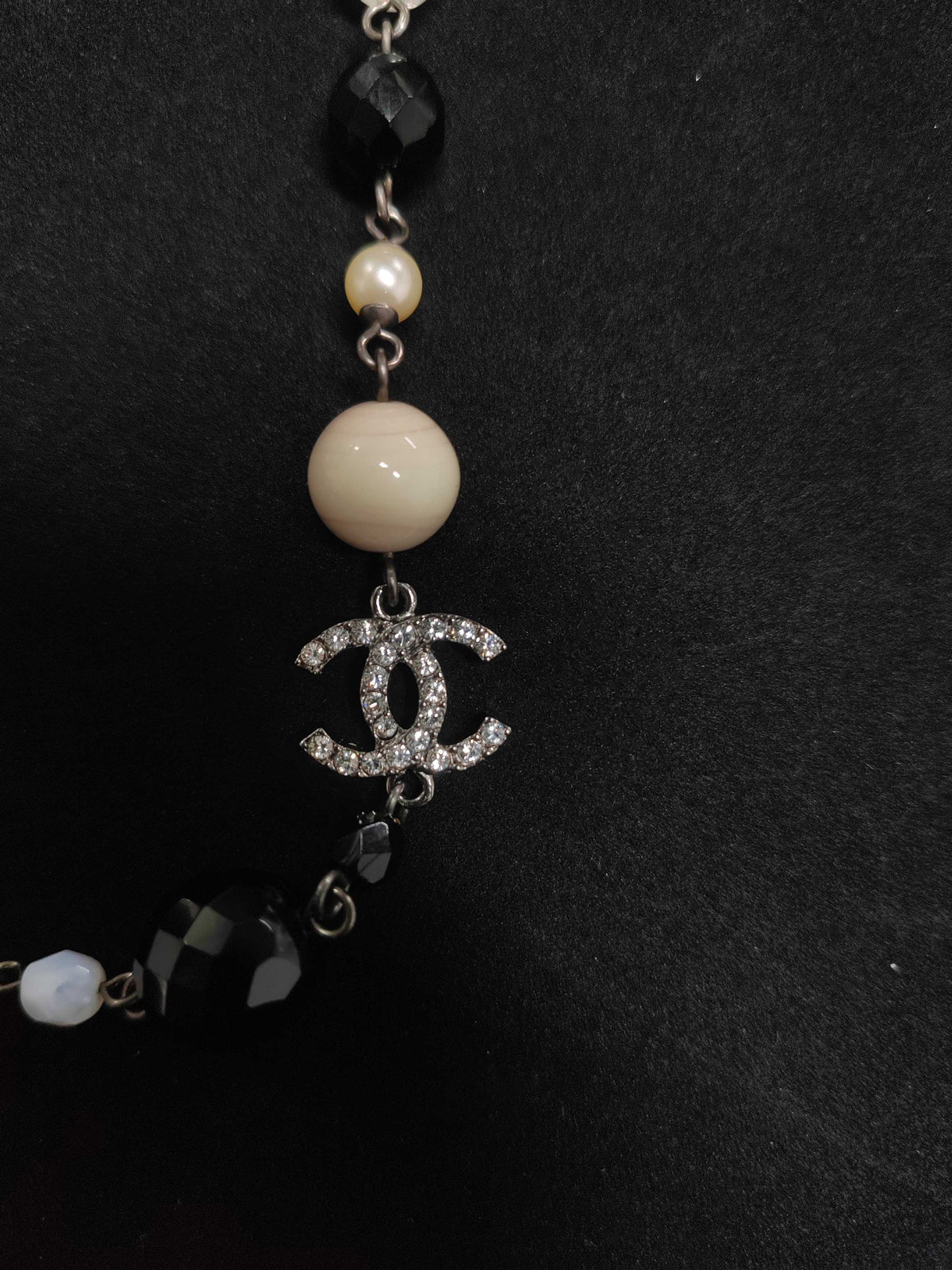 Chanel - Other - Silver-tone metal with faux pearls, decorative beads and crystal-like accents. - Multicolour