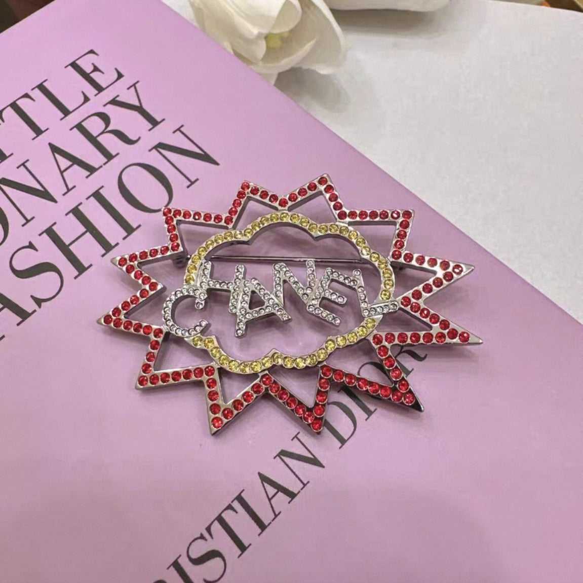 Chanel - Other - Silver-tone metal with rhinestone embellishments. - Multicolour