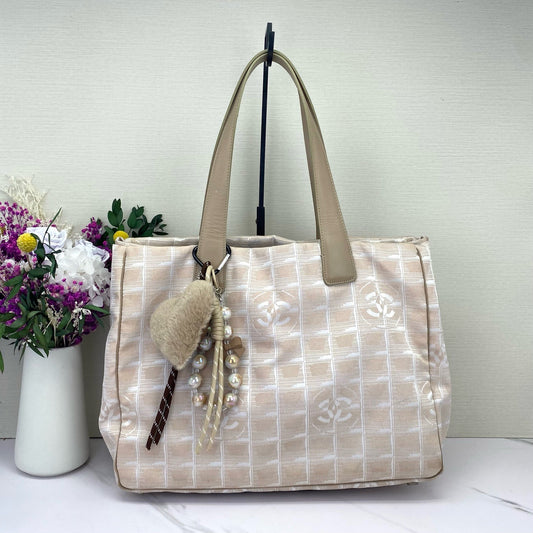 Chanel - Paris Biarritz Tote - Nylon - Champagne - (large)