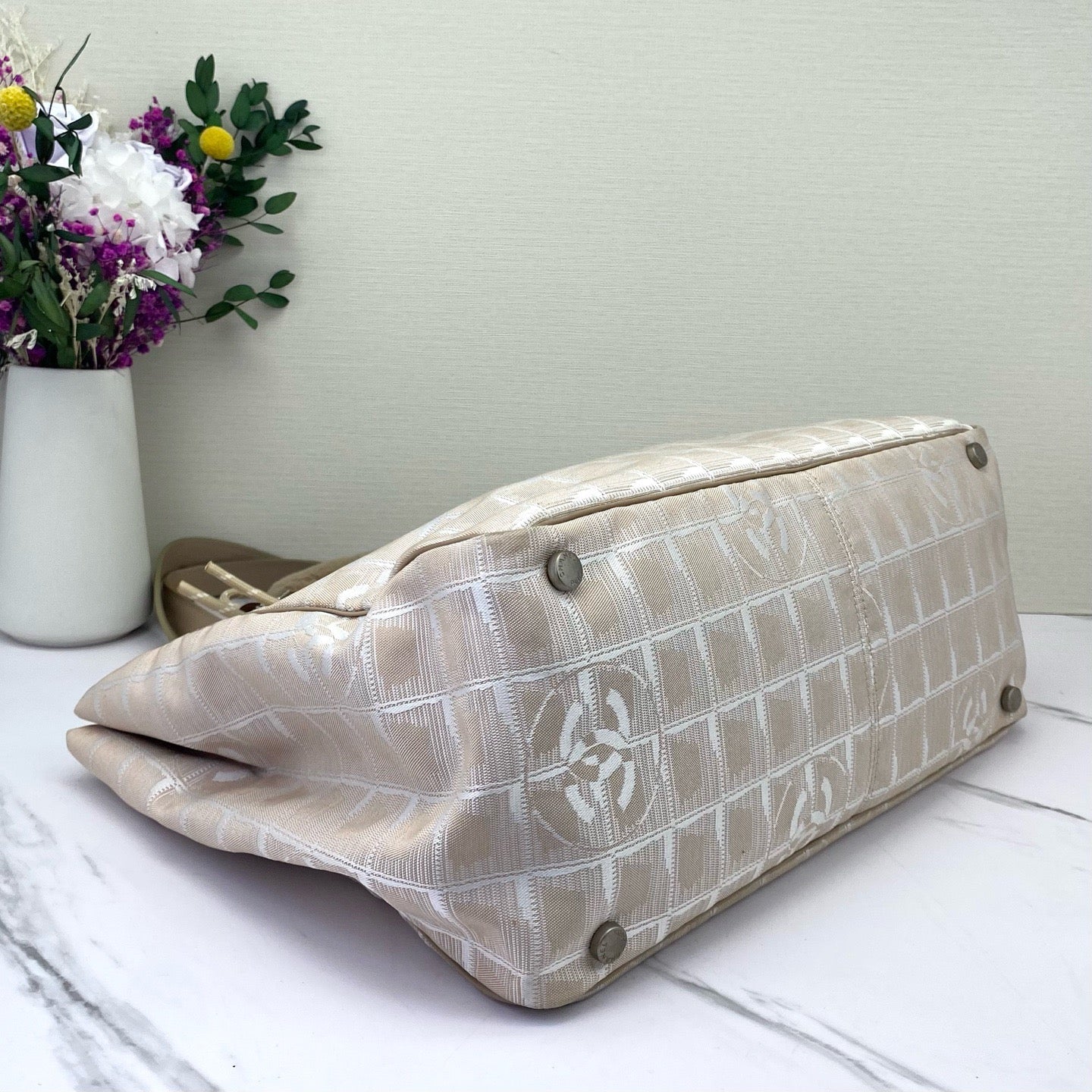 Chanel - Paris Biarritz Tote - Nylon - Champagne - (large)