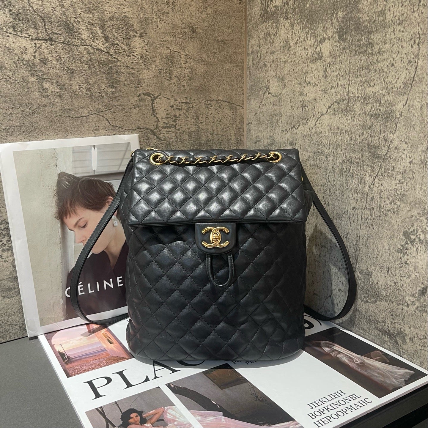 Chanel - Paris-Salzburg Backpack - Leather - Black - (Medium)