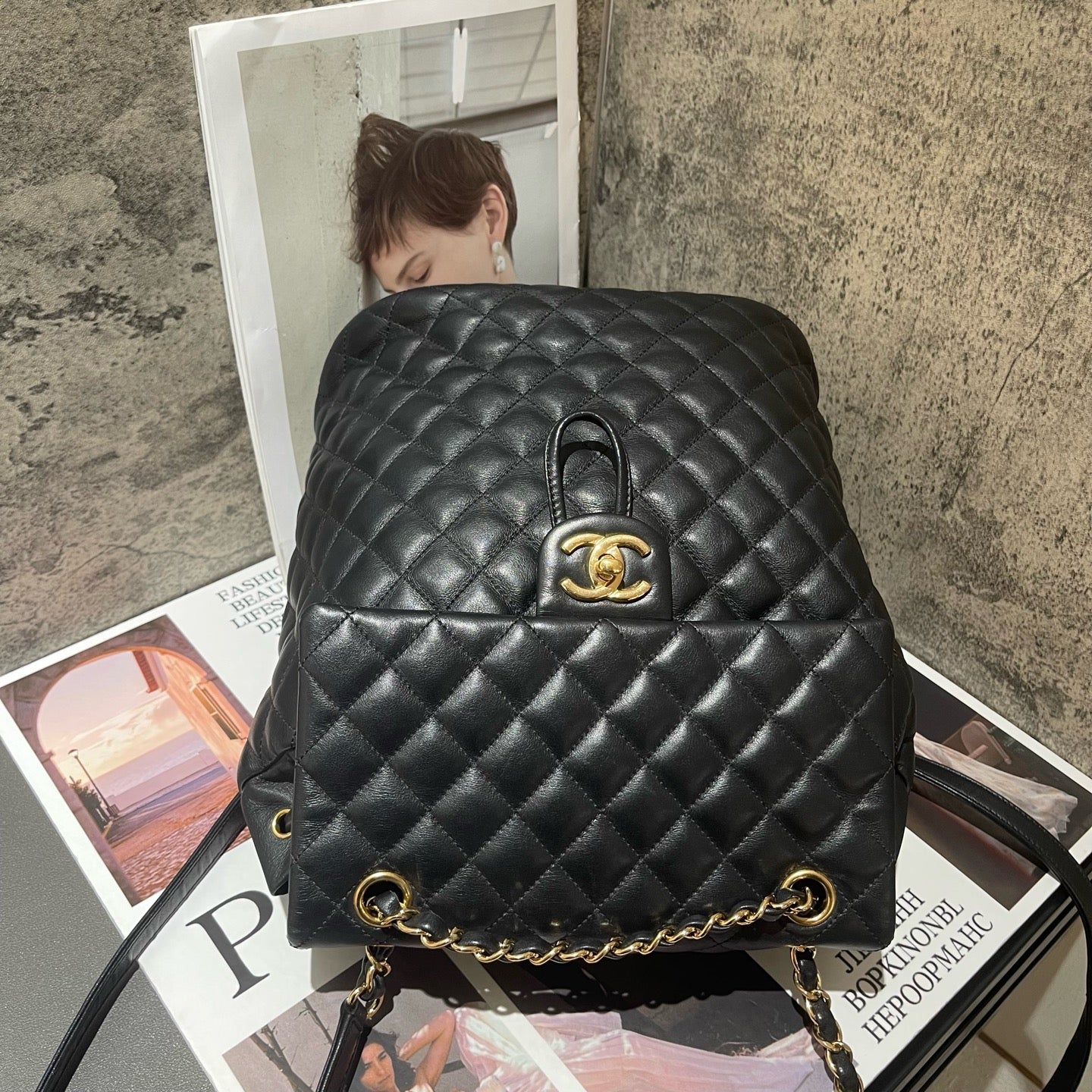 Chanel - Paris-Salzburg Backpack - Leather - Black - (Medium)
