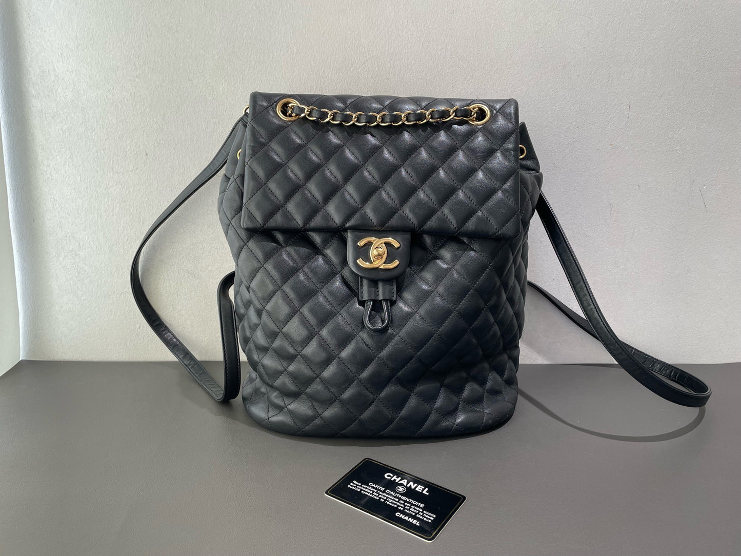 Chanel - Paris-Salzburg Backpack - Leather - Black - (Medium)
