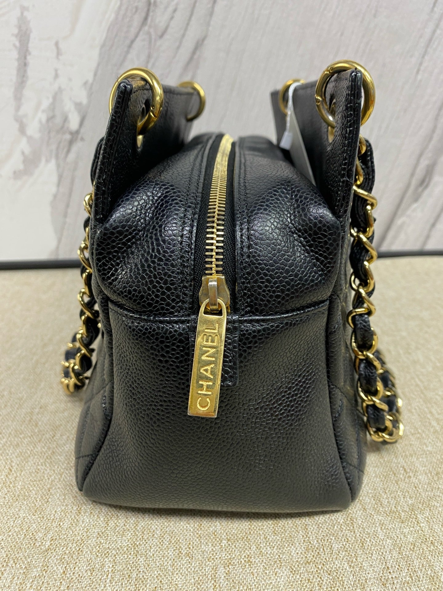Chanel - Petit Timeless Tote (PTT Shopping Bag) - Caviar leather - Black - (Medium)