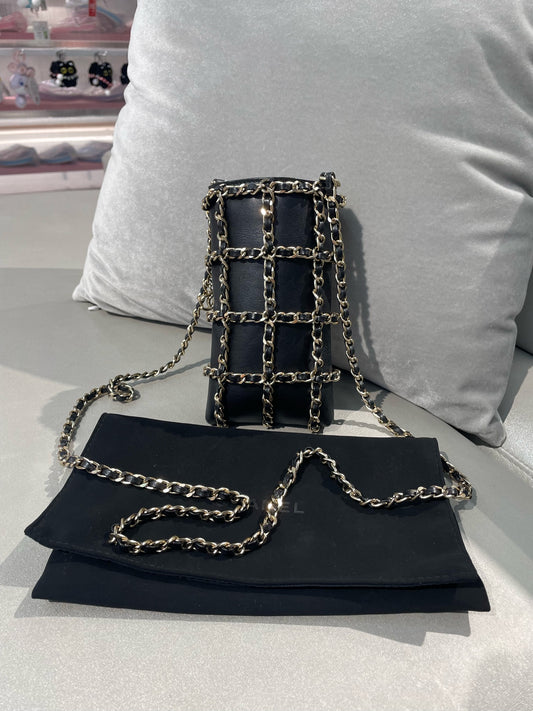 Chanel - Phone bag - Leather - Black - (mini)