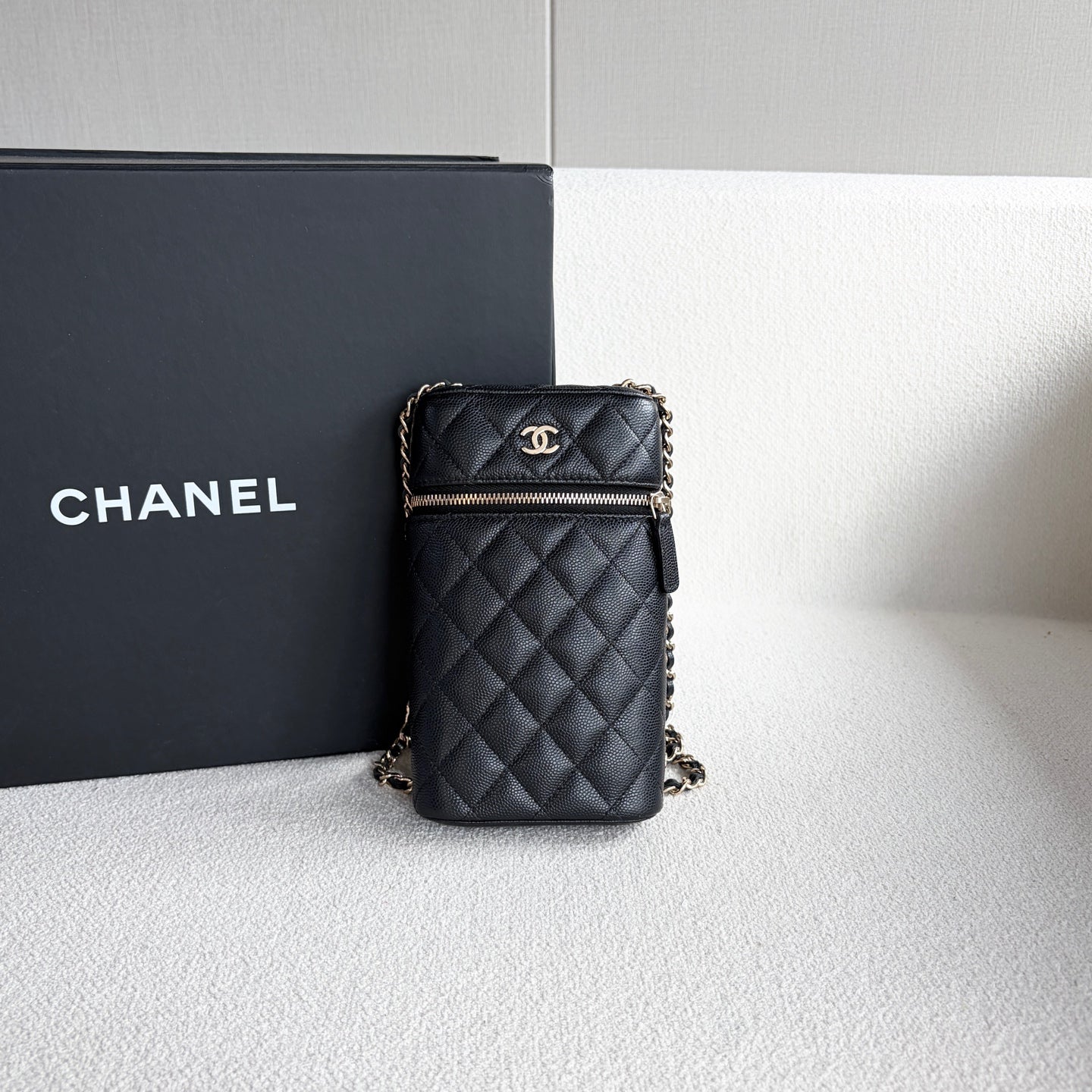 Chanel - Phone Holder Bag - Leather - Black - (mini)