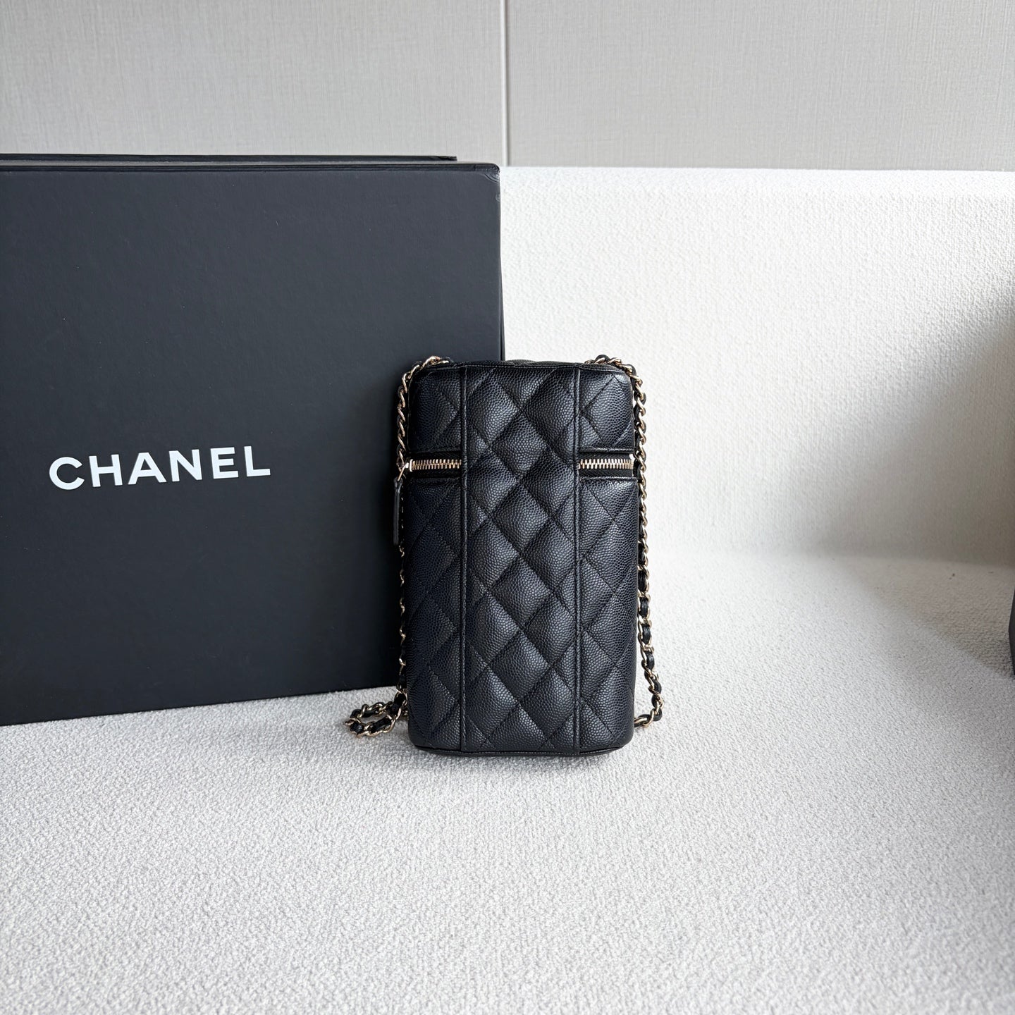 Chanel - Phone Holder Bag - Leather - Black - (mini)