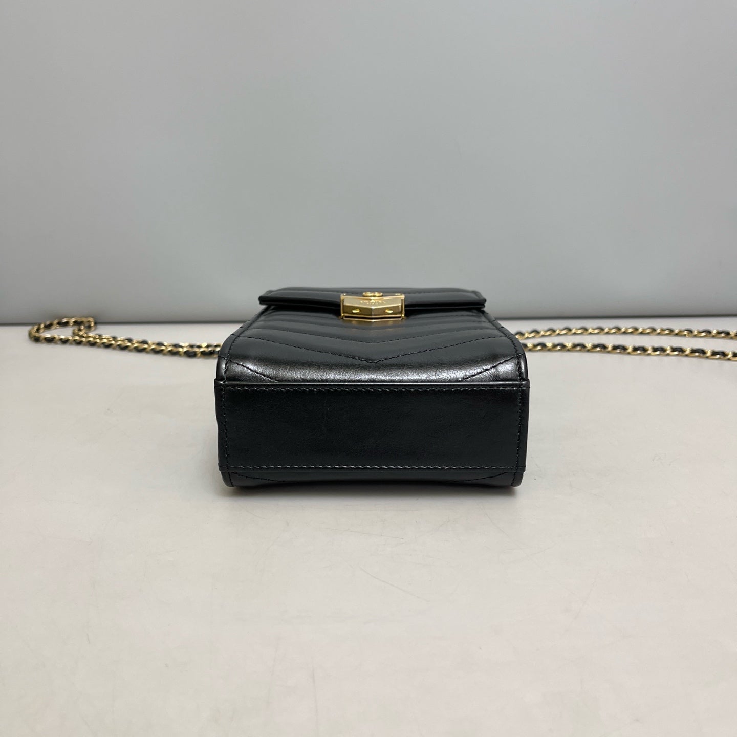 Chanel - Phone holder bag - Leather - Black - (mini)