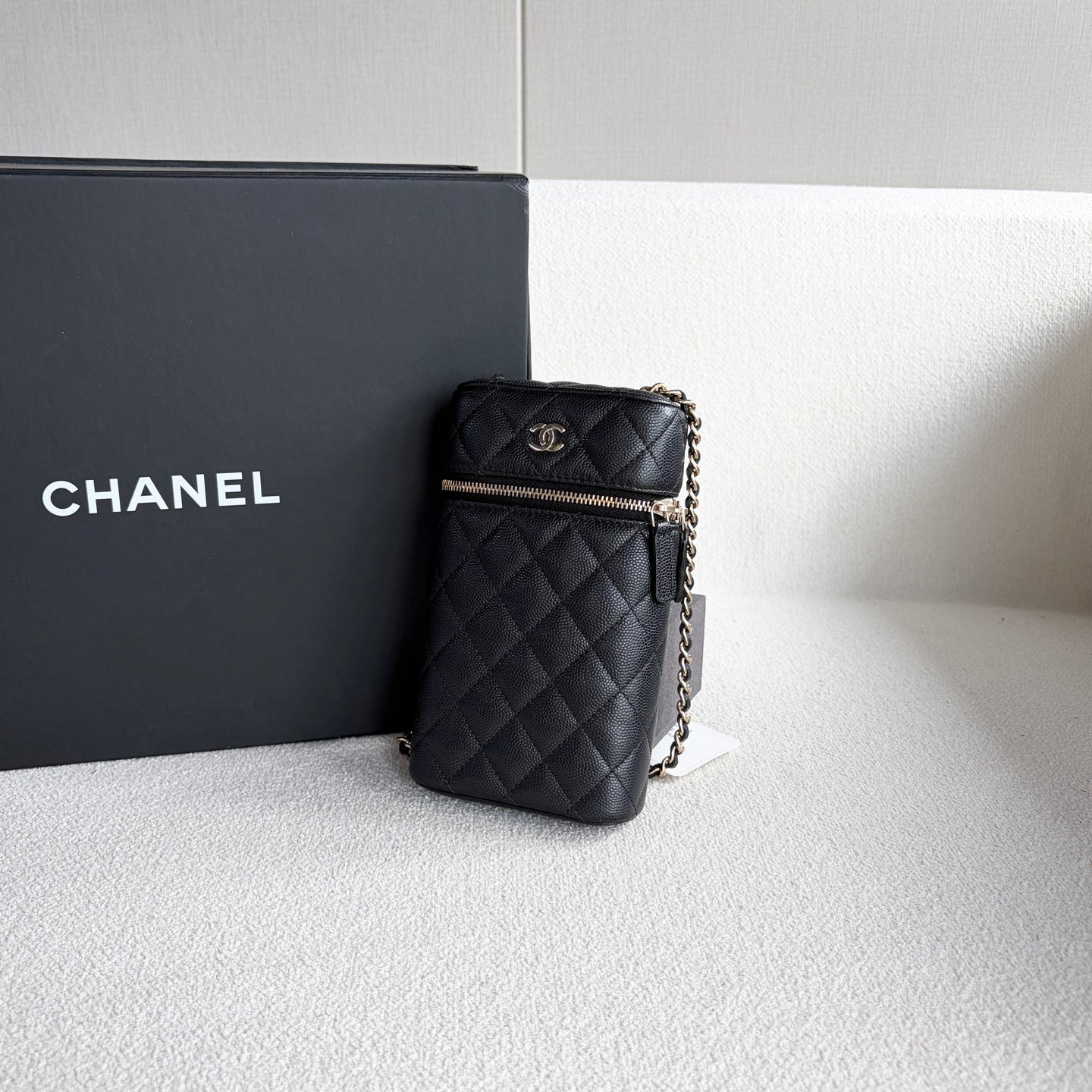 Chanel - Phone Holder Bag - Leather - Black - (mini)