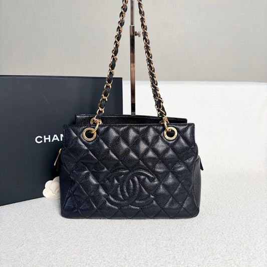 Chanel - PTT Shopping Bag - Caviar leather - Black - (medium)