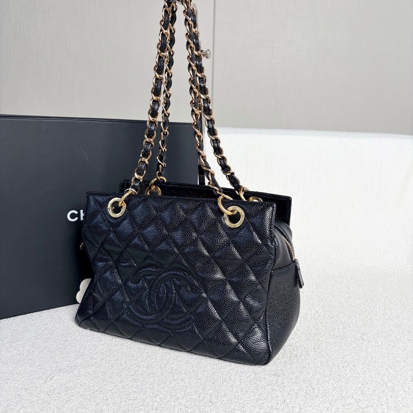 Chanel - PTT Shopping Bag - Caviar leather - Black - (medium)
