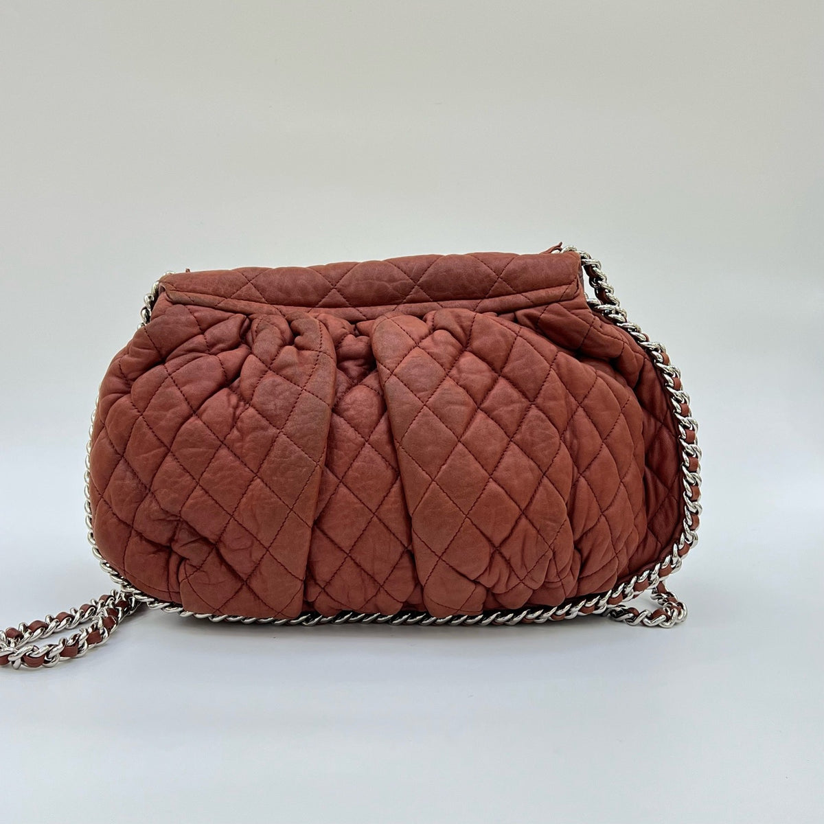 Chanel - Pumpkin Bag Large - Leather - Burgundy - (large)