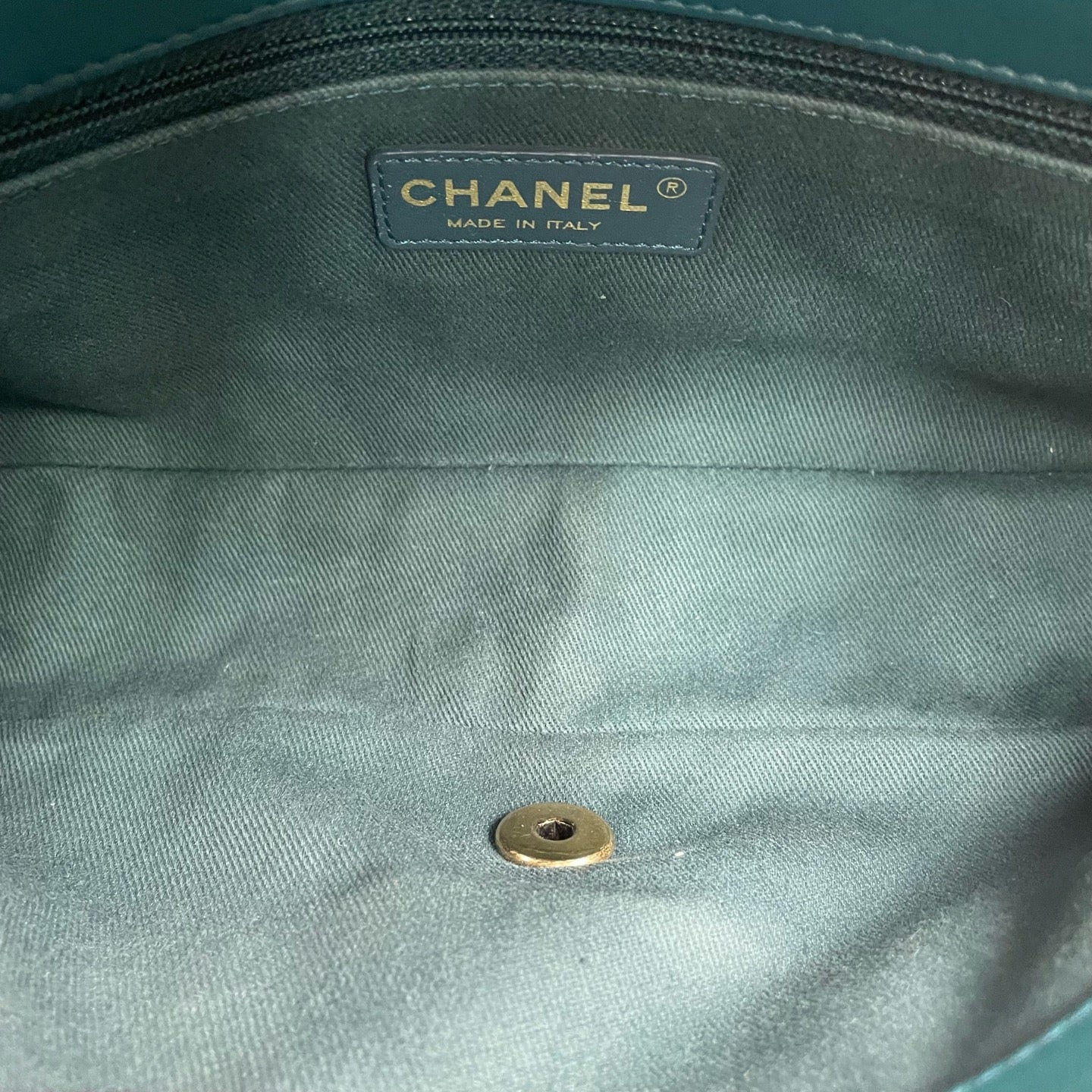 Chanel - Quilted Baguette Flap Bag - Lambskin leather - Teal with Gold-Tone Hardware - (Small)