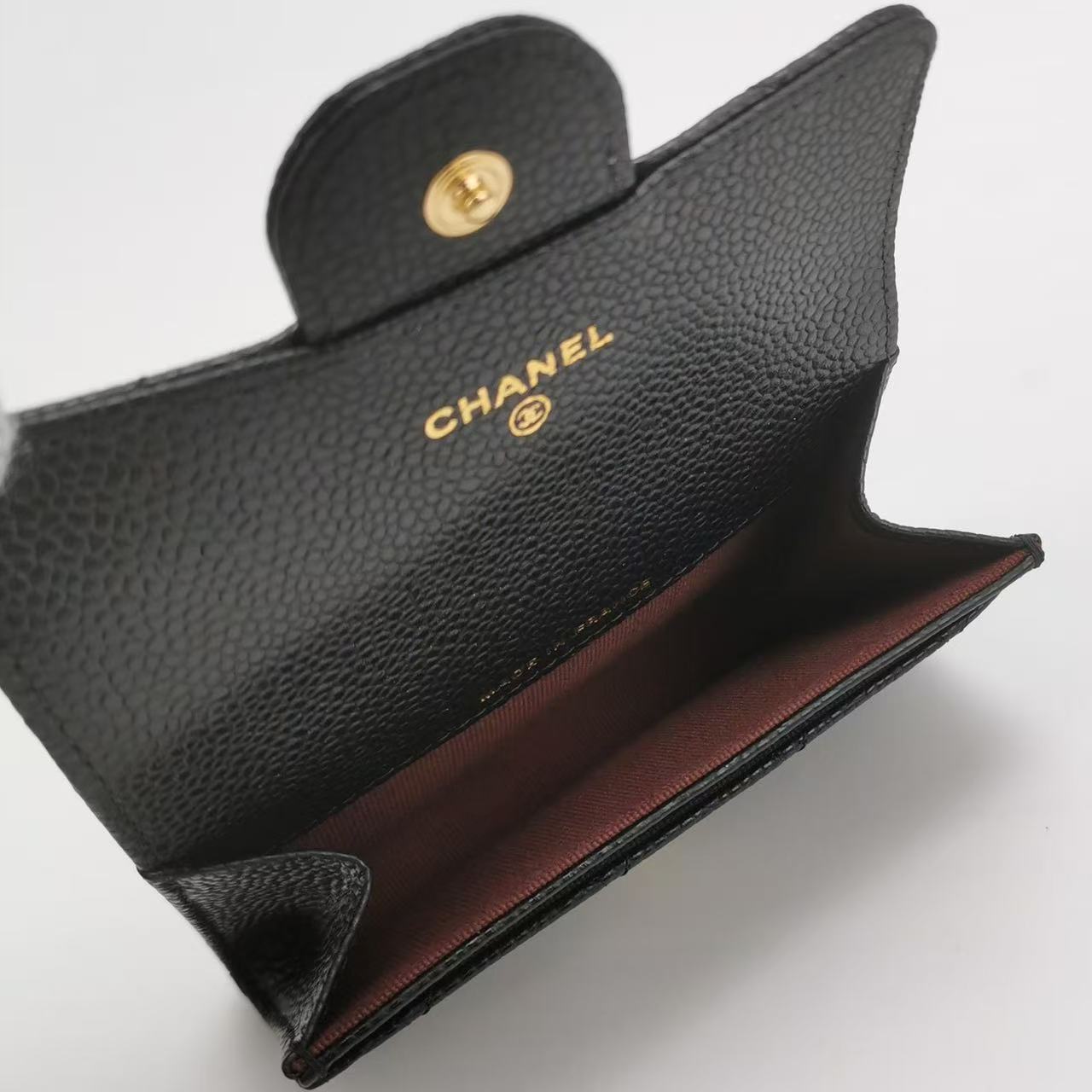 Chanel - Quilted Card Holder - Calfskin leather - Black - (small)