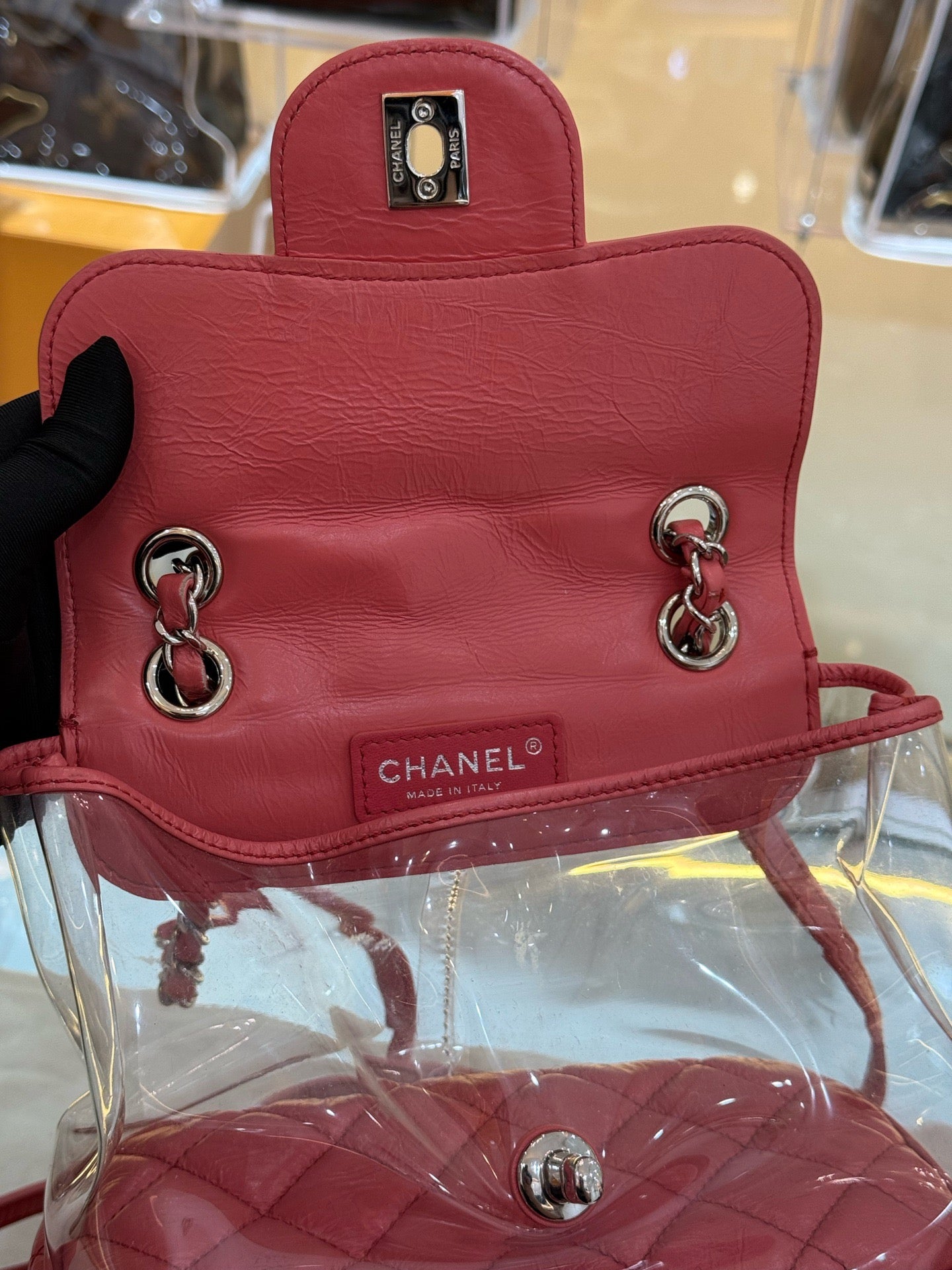 Chanel - Quilted PVC & Leather Backpack - Quilted cowhide leather and PVC - Pink - (Small)