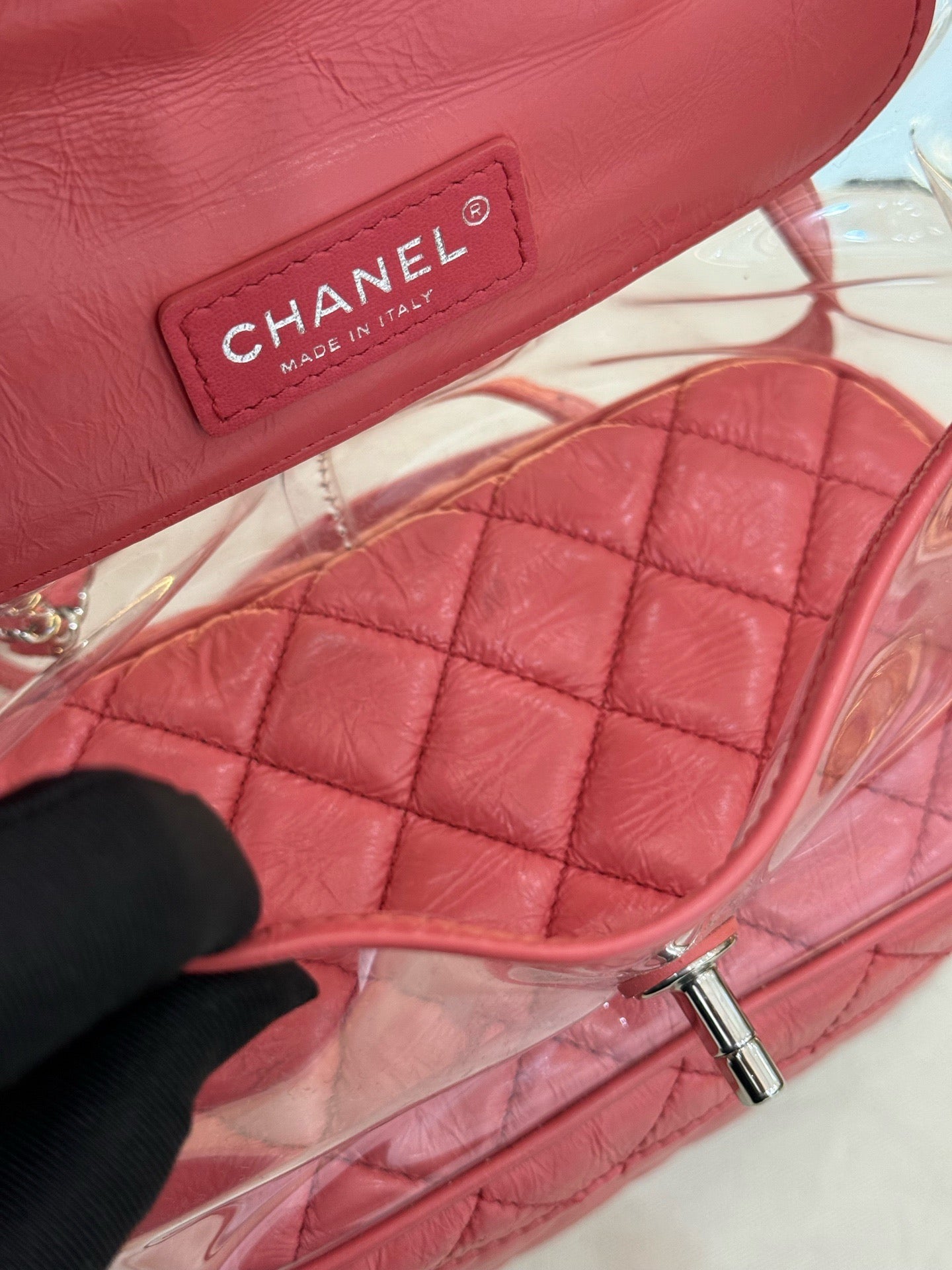 Chanel - Quilted PVC & Leather Backpack - Quilted cowhide leather and PVC - Pink - (Small)