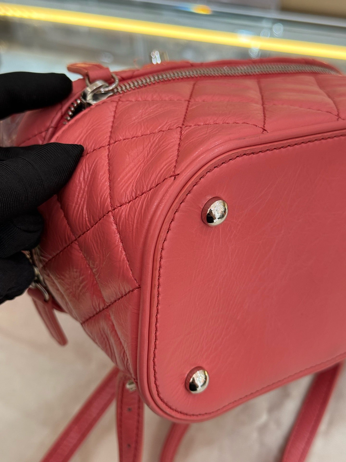 Chanel - Quilted PVC & Leather Backpack - Quilted cowhide leather and PVC - Pink - (Small)