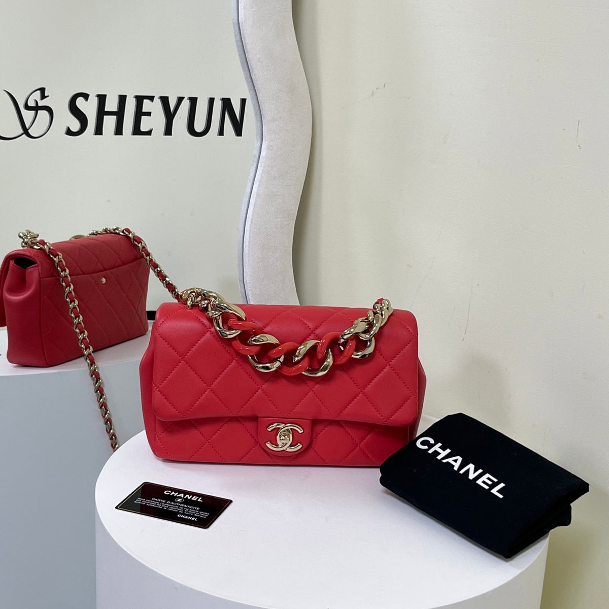 Chanel - Resort Collection Classic Flap - Leather - Red - (small)
