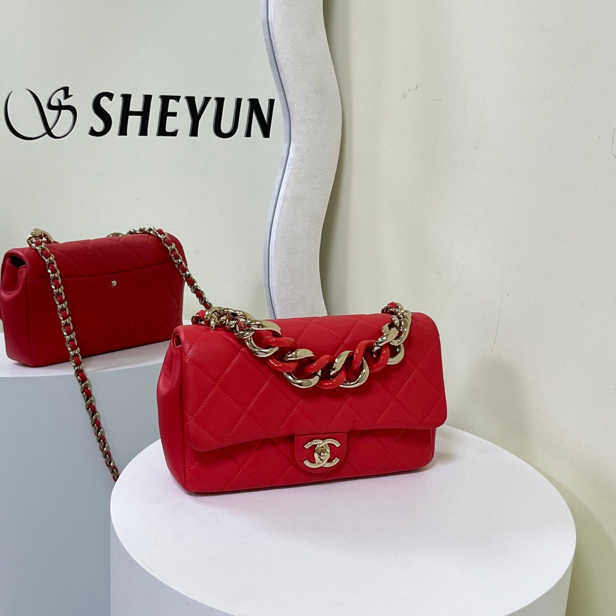 Chanel - Resort Collection Classic Flap - Leather - Red - (small)