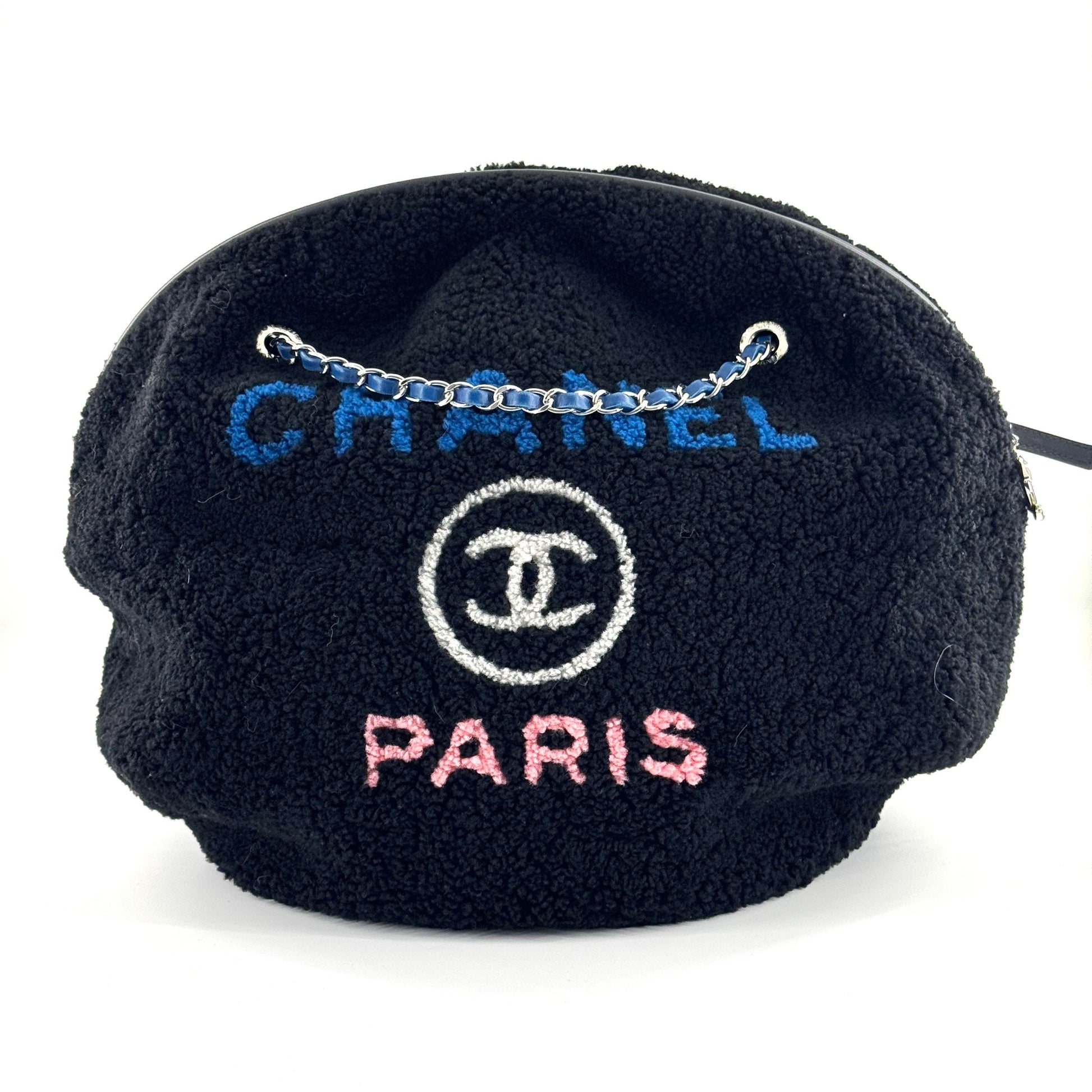 Chanel Round Bag Wool Black - view 1