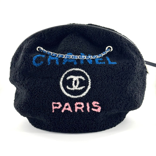 Chanel Round Bag Wool Black - view 1