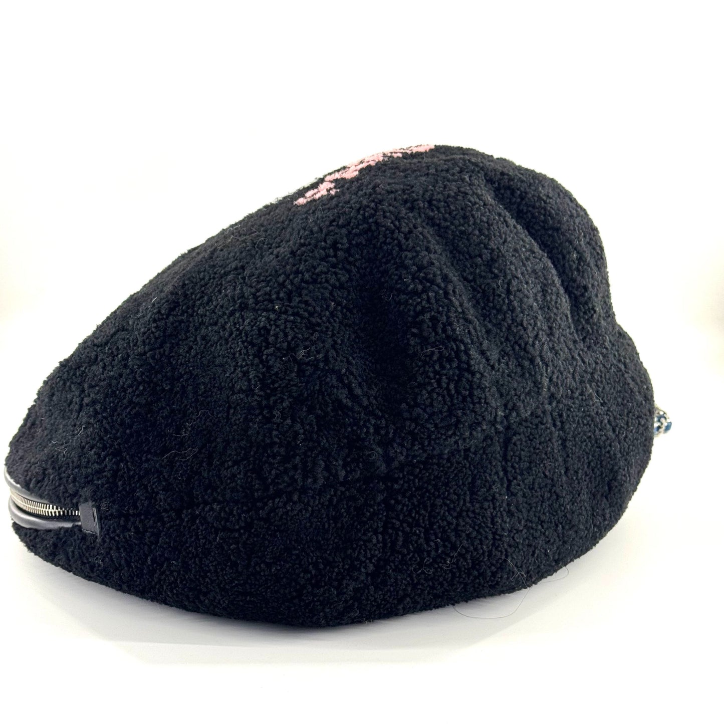 Chanel Round Bag Wool Black - view 5