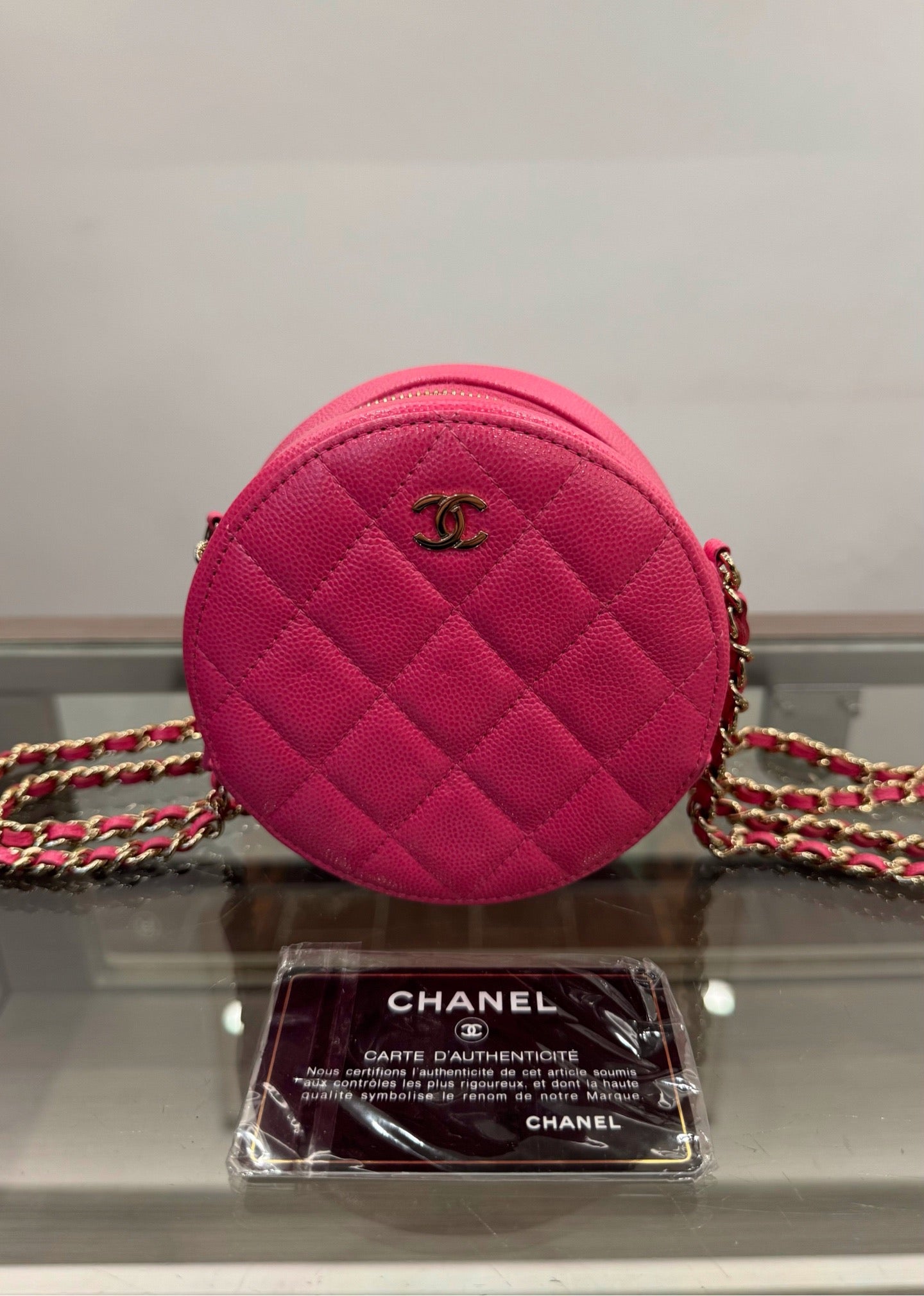 Chanel - Round Mini - Caviar leather - Pink - (mini)
