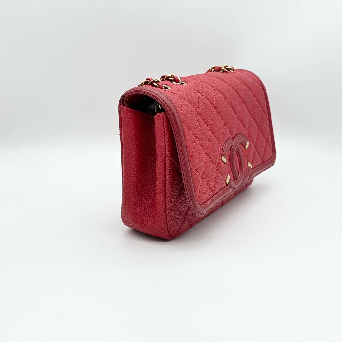 Chanel - Seasonal Flap Bag - Leather - Red - (small)