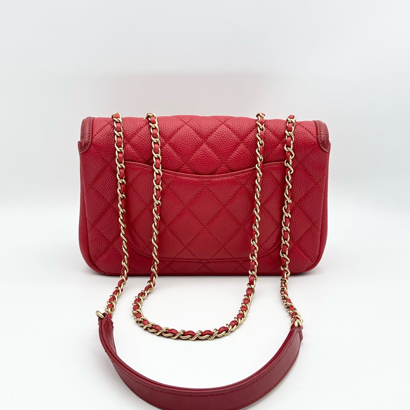 Chanel - Seasonal Flap Bag - Leather - Red - (small)
