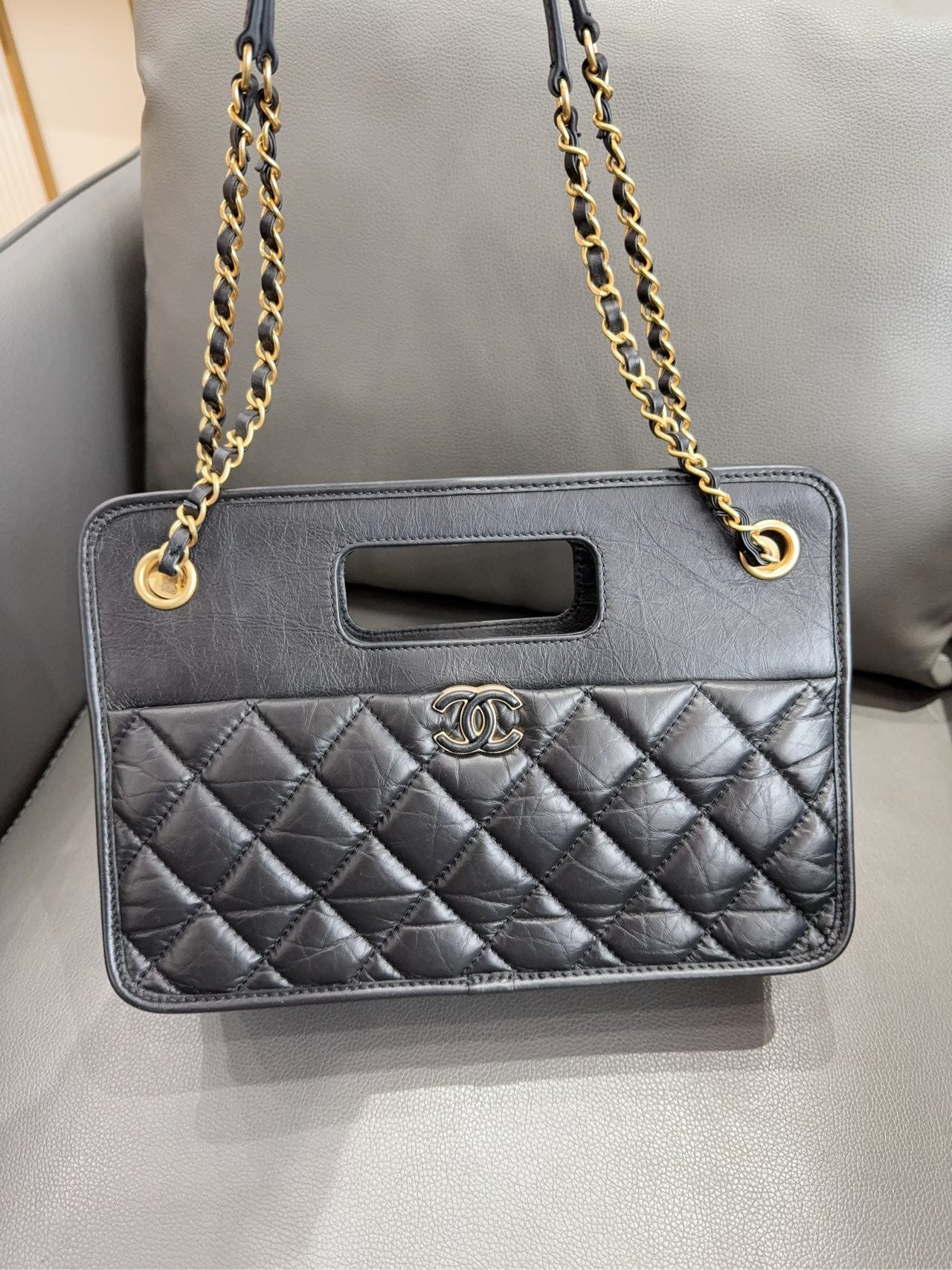Chanel - Shopping Bag Briefcase - Leather - Black - (medium)