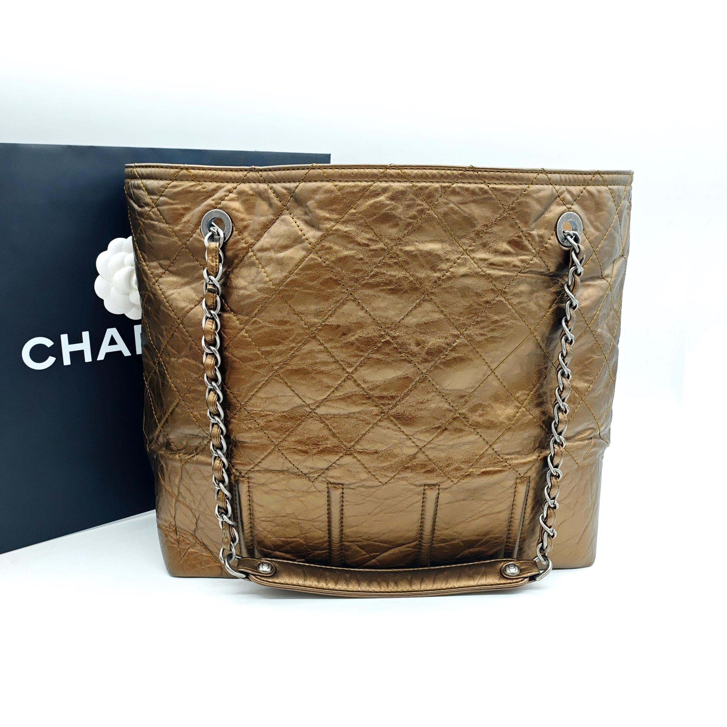 Chanel - Shopping Tote - Cowhide leather - Bronze - (large)