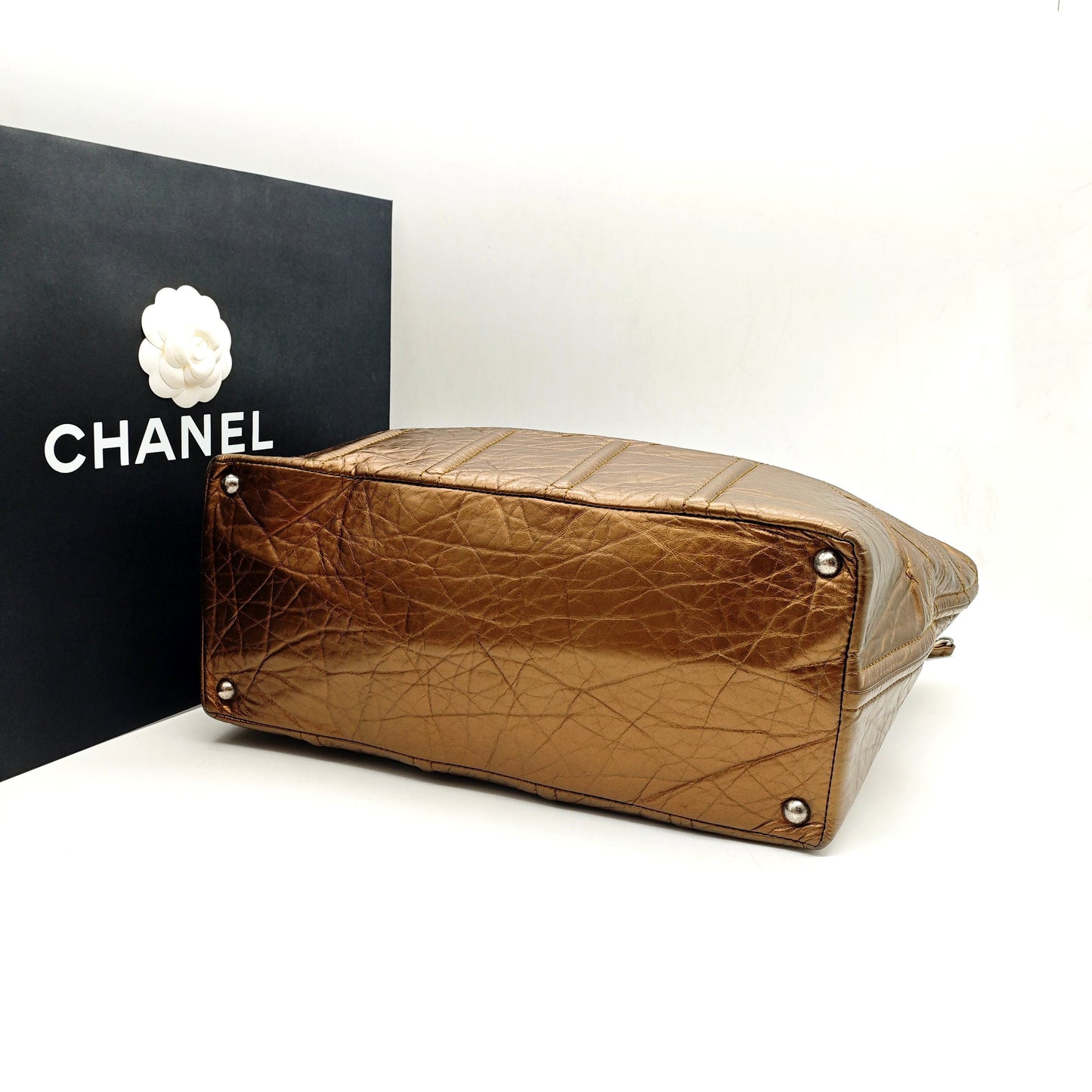 Chanel - Shopping Tote - Cowhide leather - Bronze - (large)