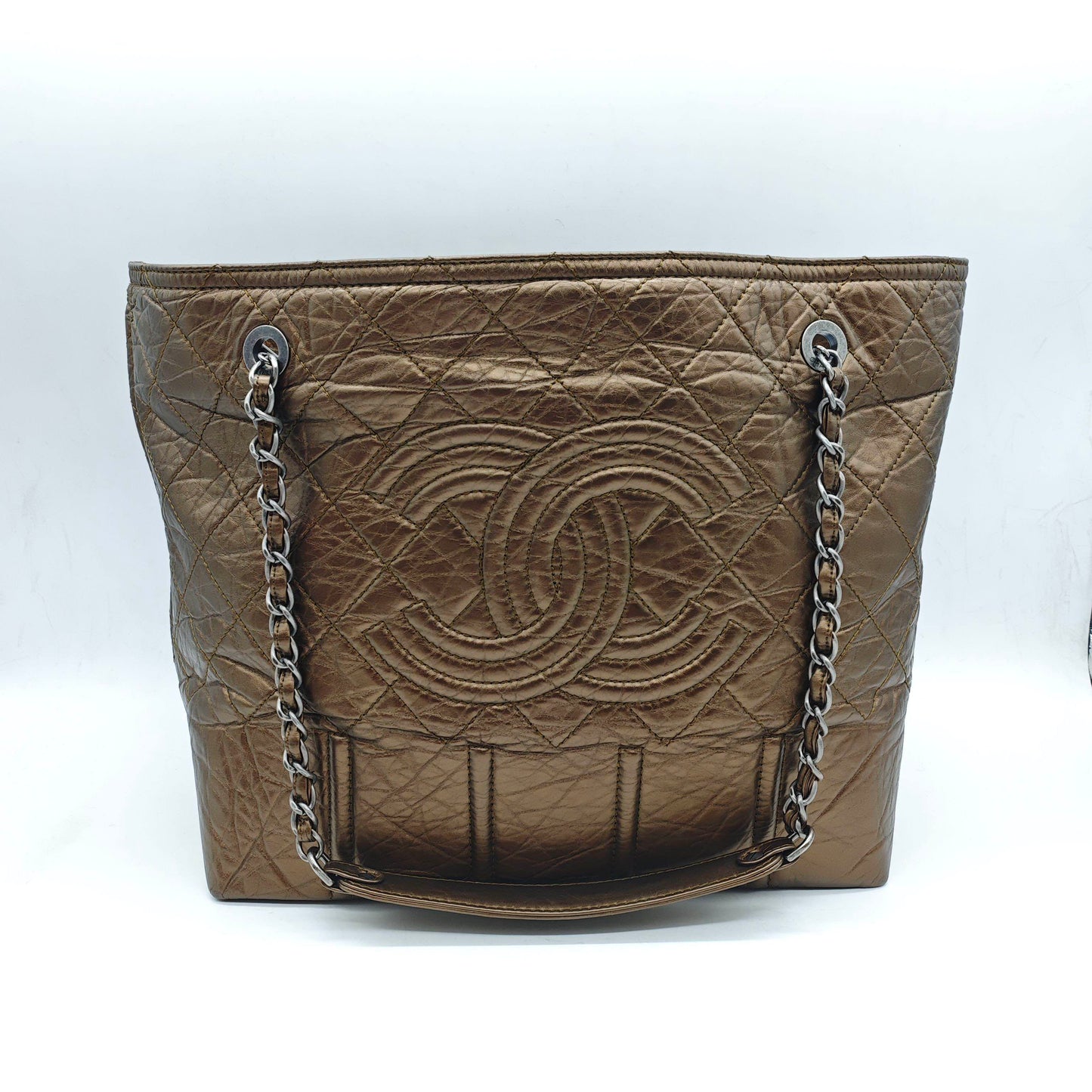 Chanel - Shopping Tote - Cowhide leather - Bronze - (large)