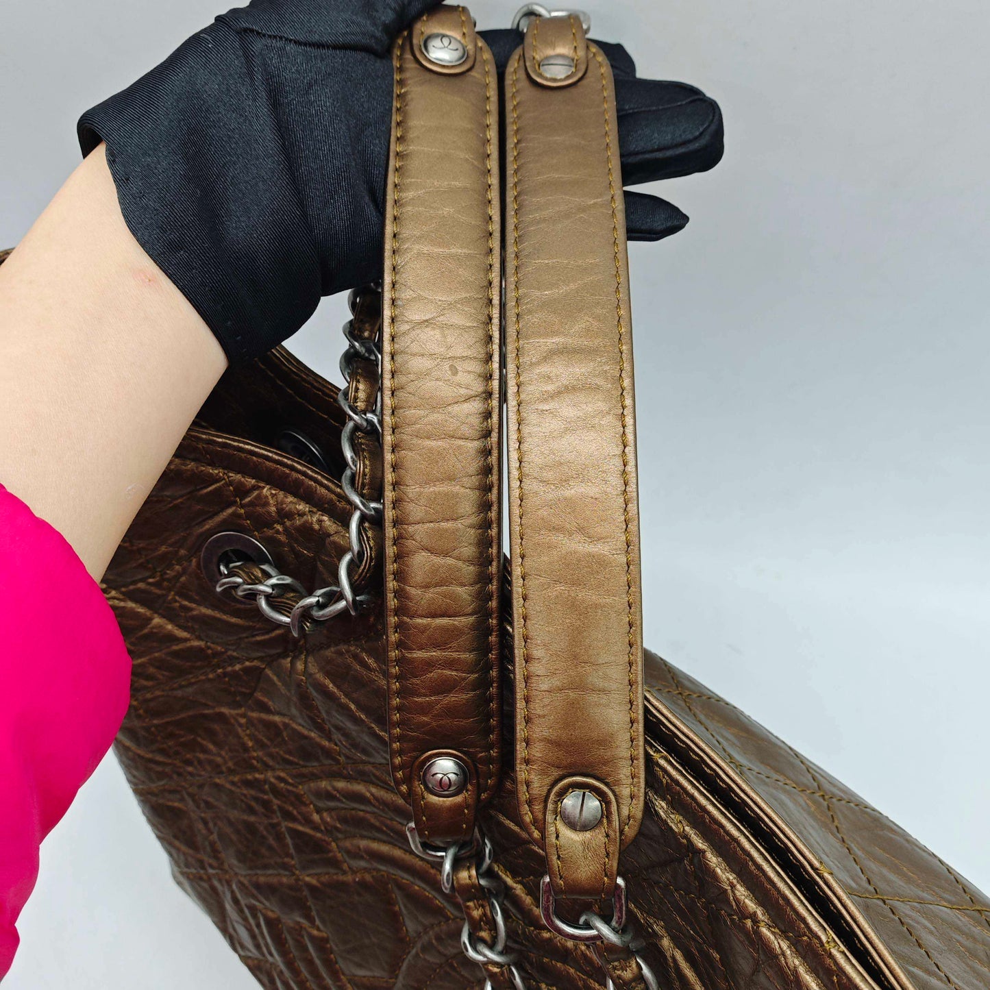 Chanel - Shopping Tote - Cowhide leather - Bronze - (large)