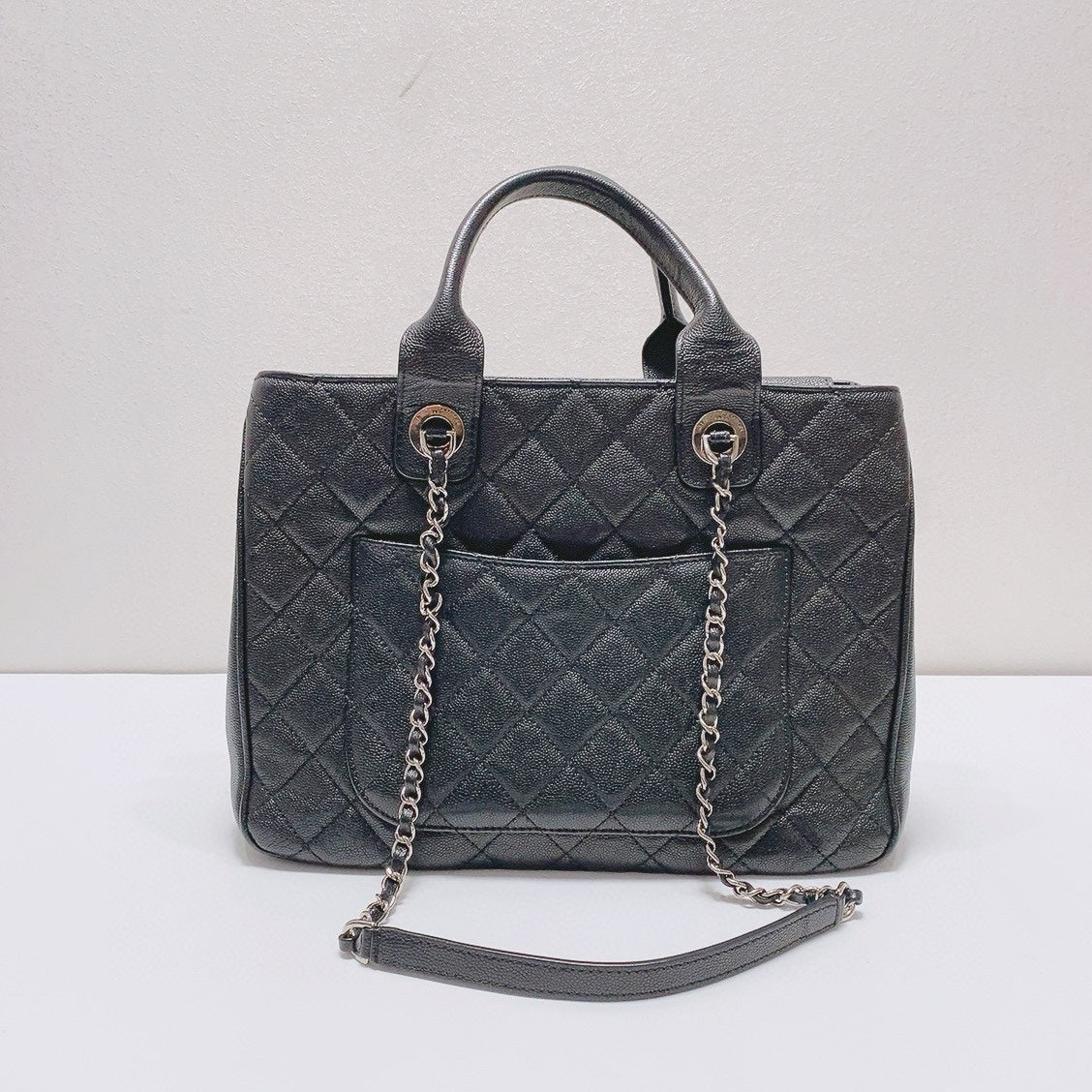 Chanel - Shopping Tote - Leather - Black - (large)
