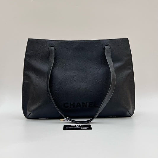Chanel - Shopping Tote - Leather - Black - (Other)