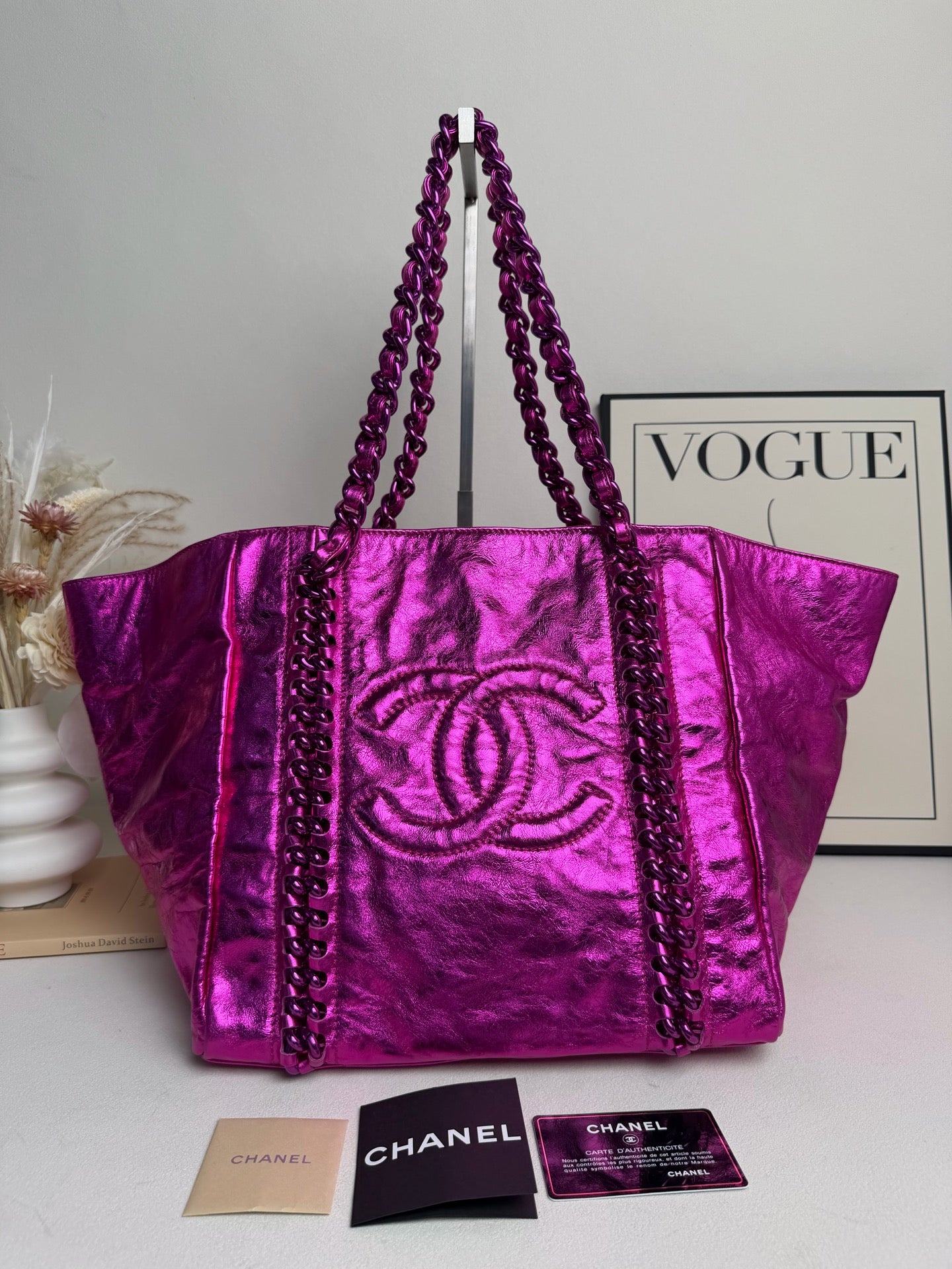 Chanel - Shopping Tote - Leather - Pink - (Other)