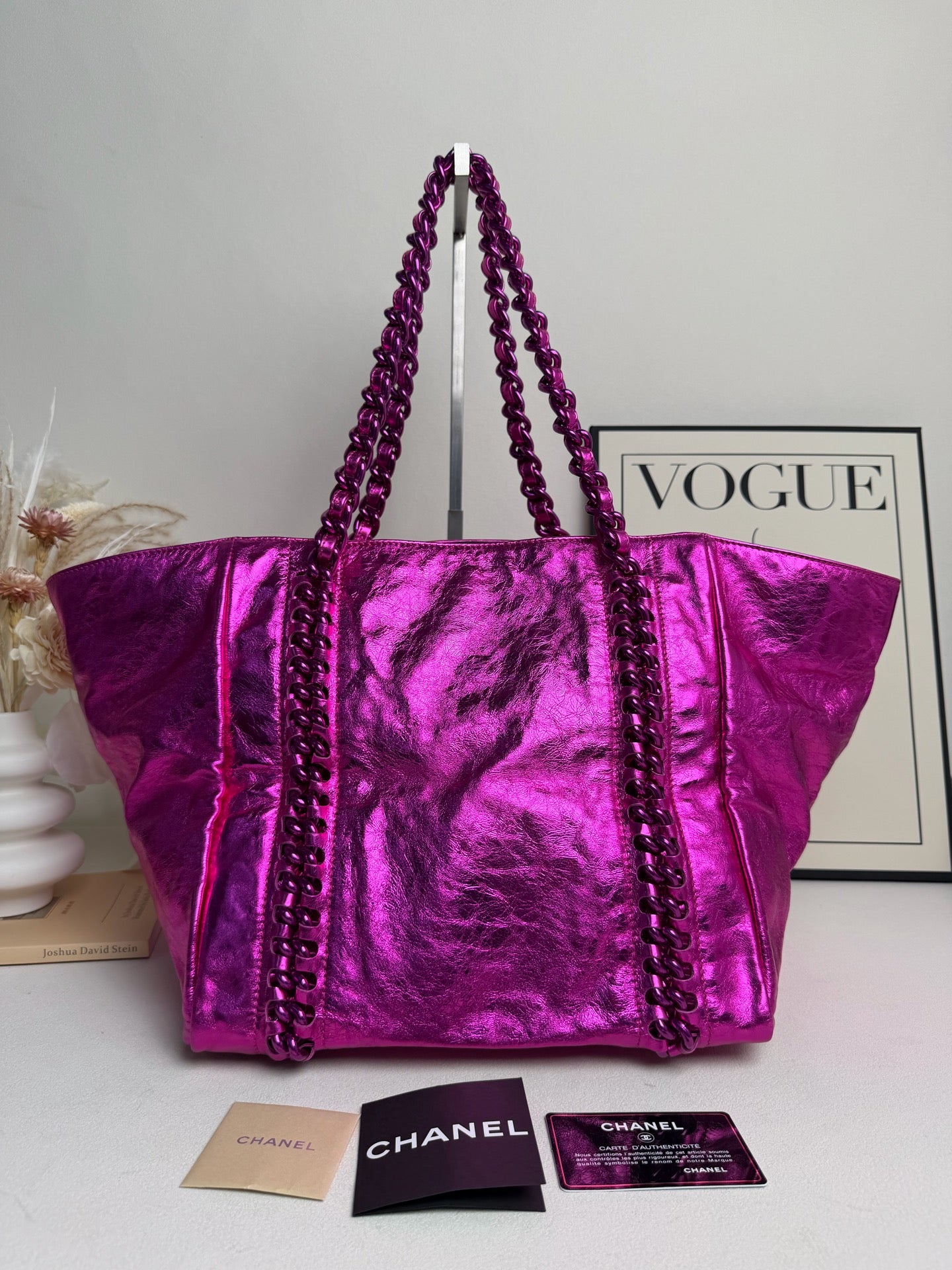 Chanel - Shopping Tote - Leather - Pink - (Other)