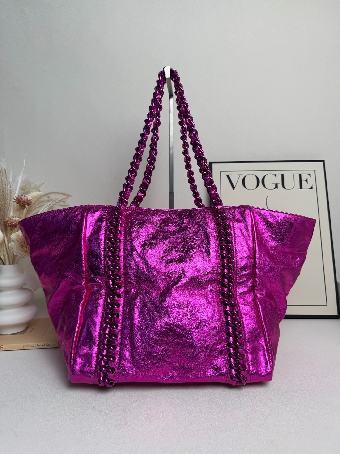 Chanel - Shopping Tote - Leather - Pink - (Other)