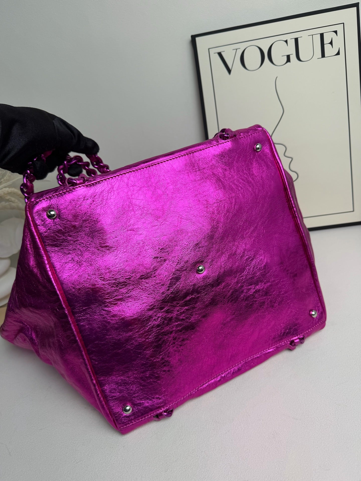 Chanel - Shopping Tote - Leather - Pink - (Other)