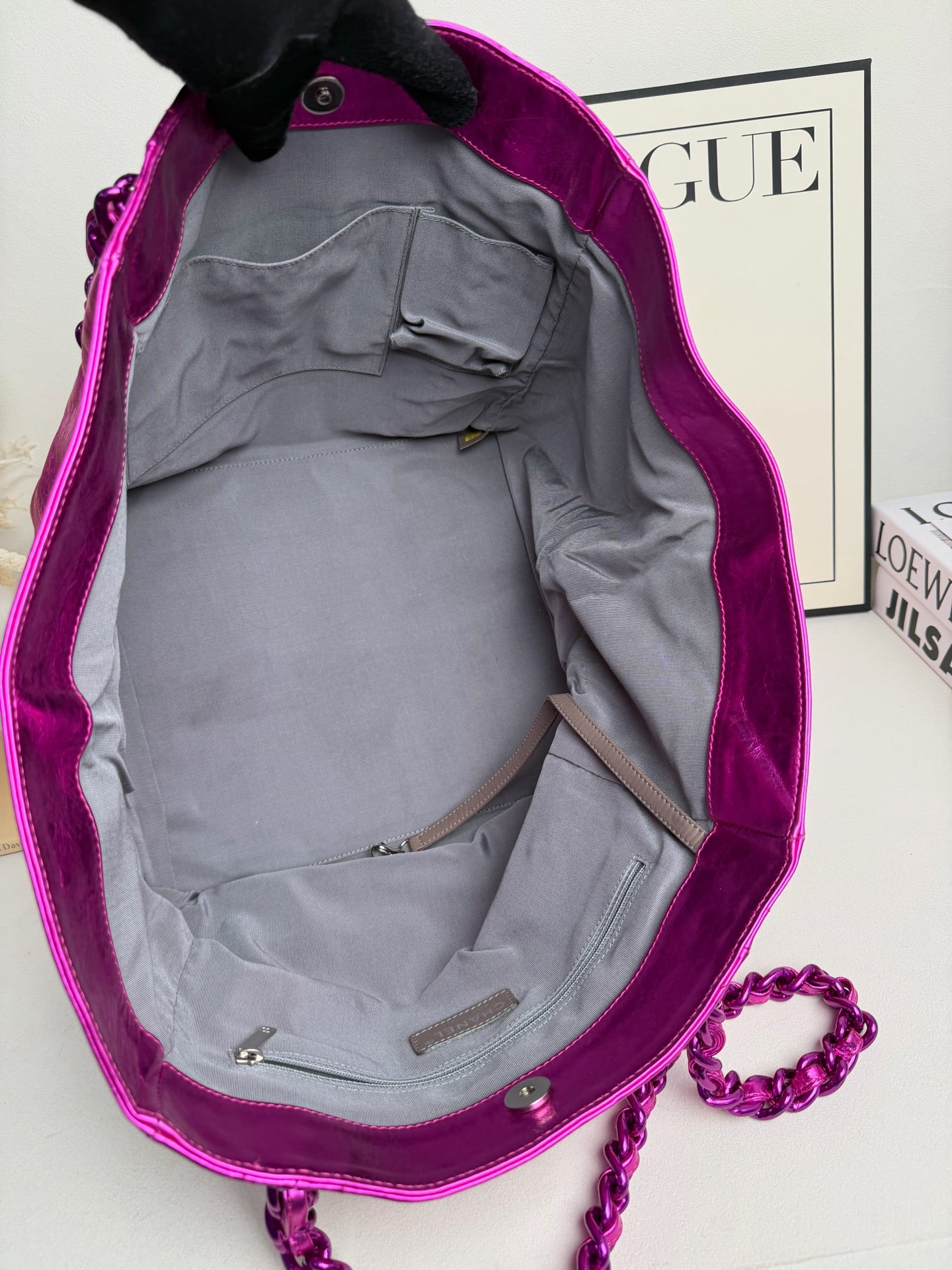 Chanel - Shopping Tote - Leather - Pink - (Other)