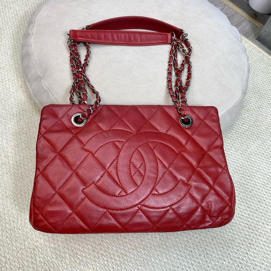 Chanel - Shopping Tote - Leather - Red - (medium)