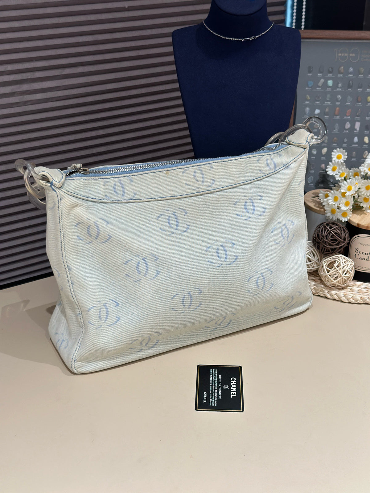 Chanel - Shoulder Bag - Denim - Jeans - Blue - (medium)