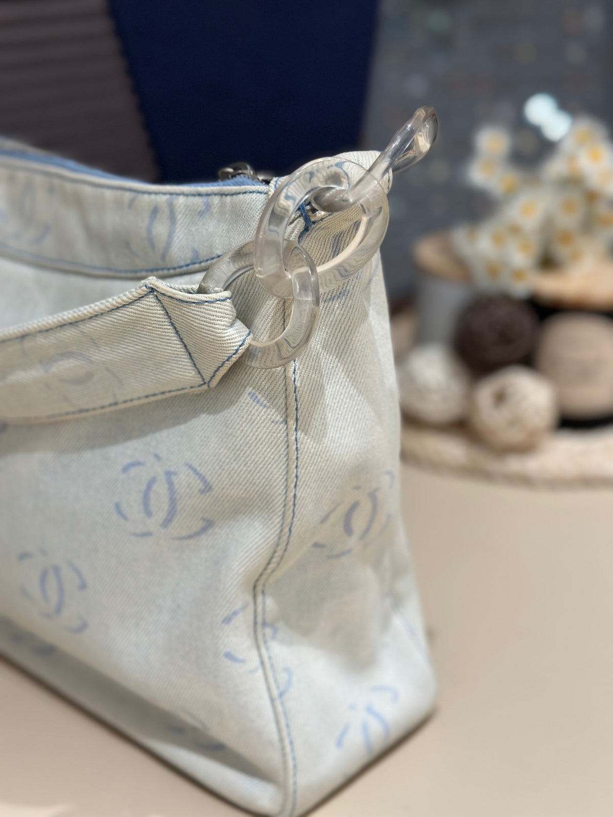 Chanel - Shoulder Bag - Denim - Jeans - Blue - (medium)