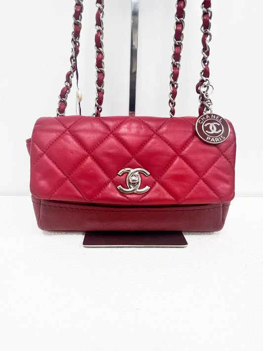 Chanel - Small Airport CF - Leather - Red - (mini)
