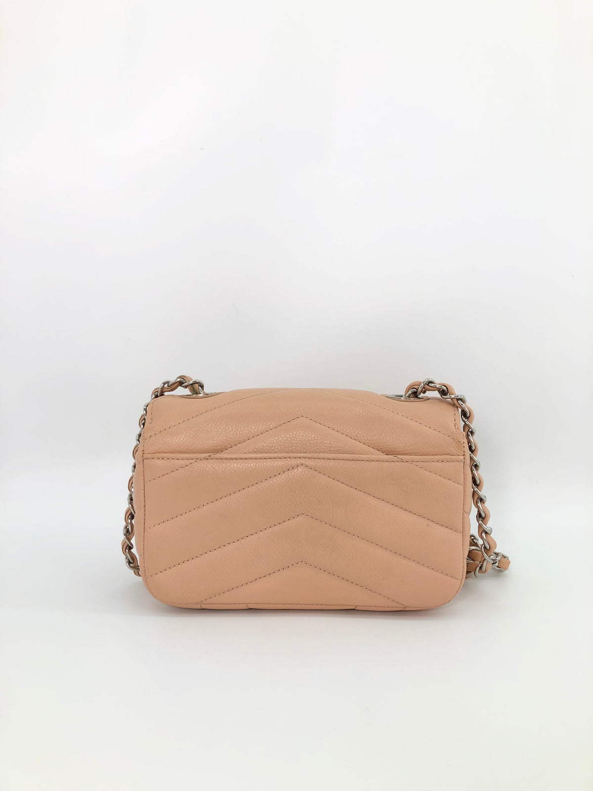 Chanel - Small Classic Flap - Leather - Pink - (mini)