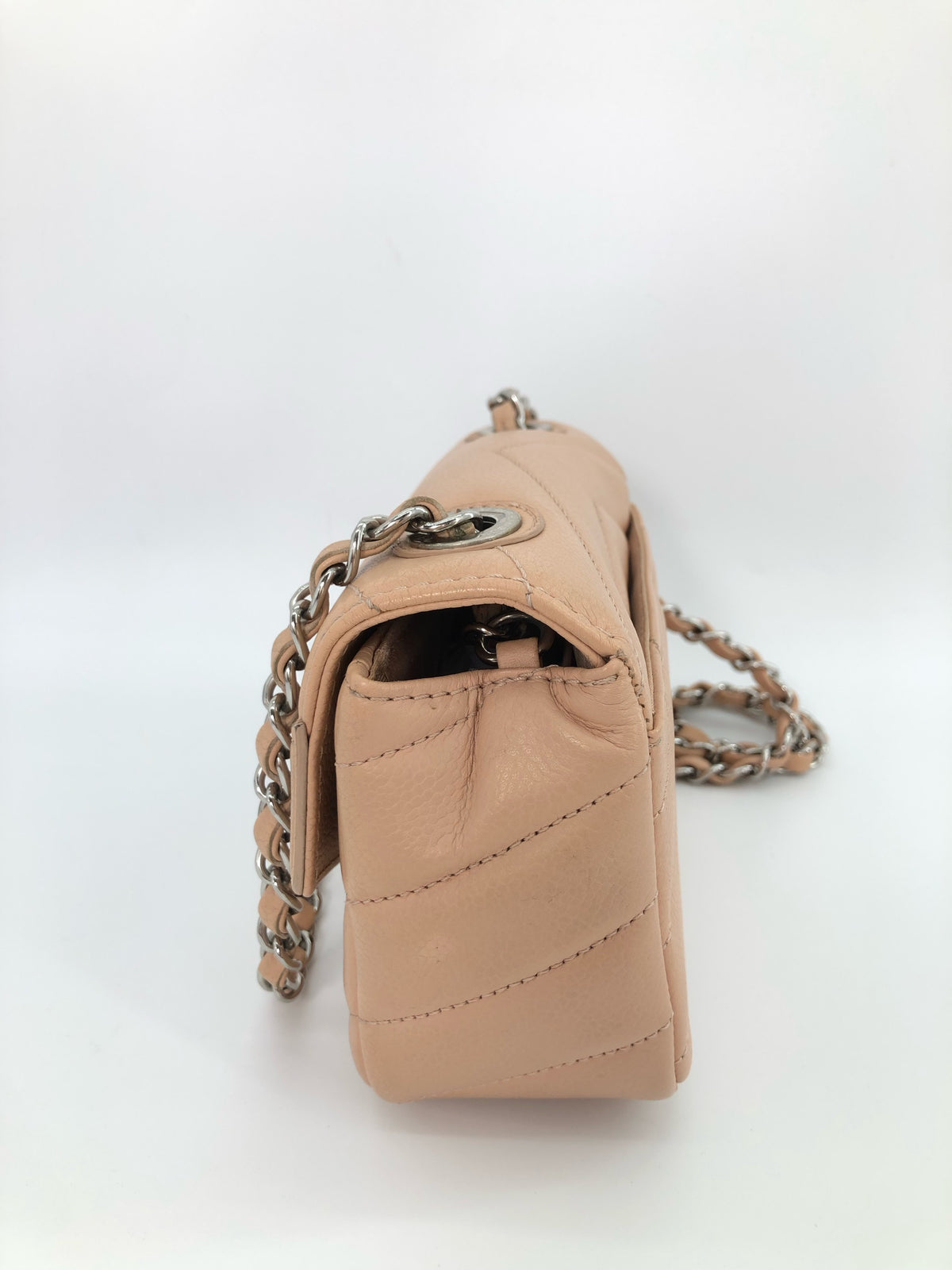 Chanel - Small Classic Flap - Leather - Pink - (mini)