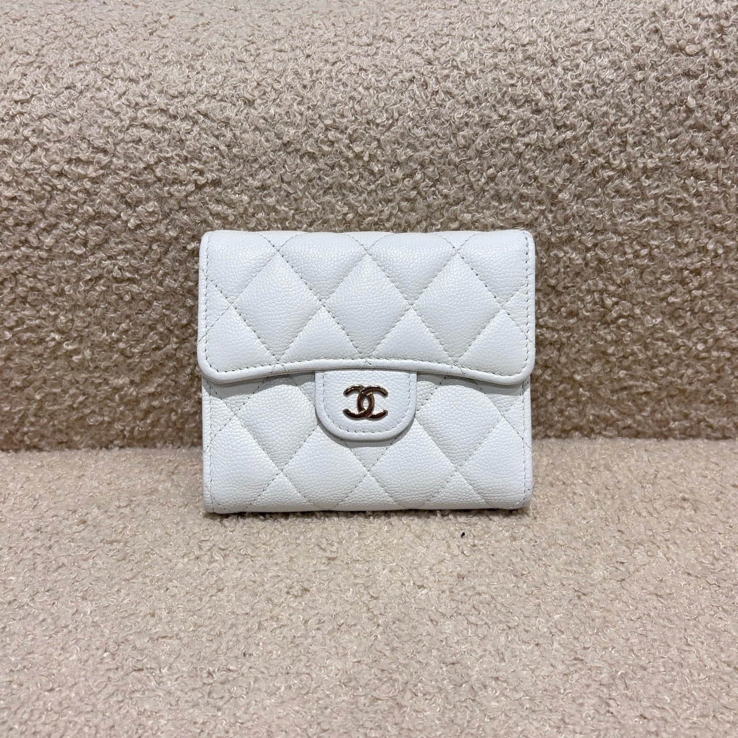 Chanel - Small Wallet - Leather - White - (Small)