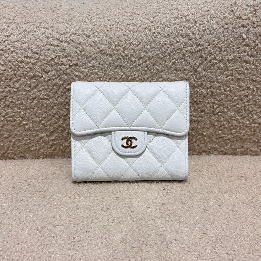Chanel - Small Wallet - Leather - White - (Small)